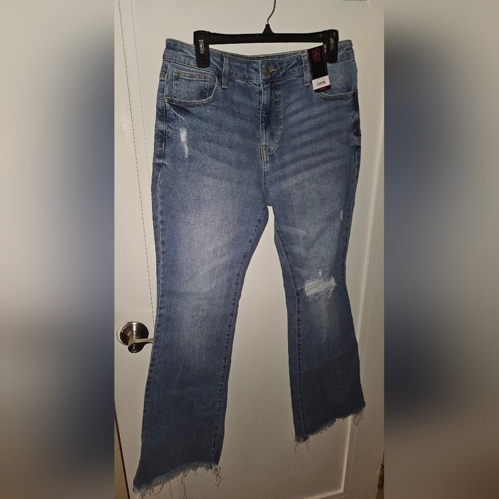 No Boundaries NWT Distressed Flare Blue Jeans Size 13